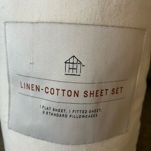 Hearth & Hand Linen-Cotton Sheet Set in Cream